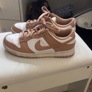 Rose gold Nike dunks